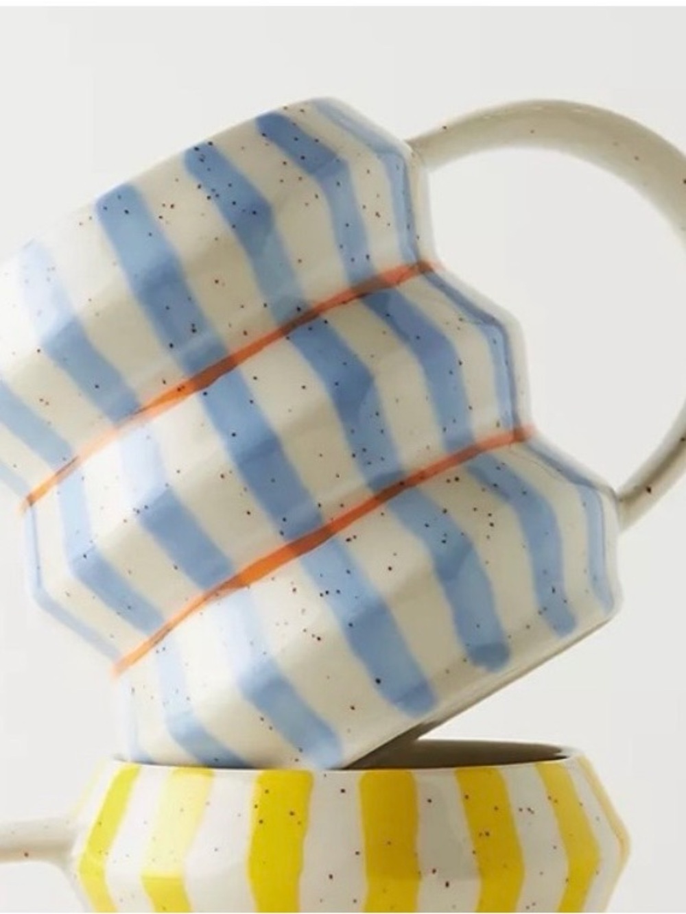 ANTHROPOLOGIE Josephine
Ceramic Mug Blue Orange & Cream